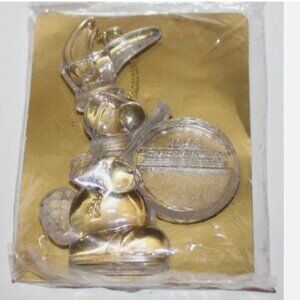 Energizer Bunny Ornament Caroler 1992 Clear Hard Plastic Ltd Edition Vintage
